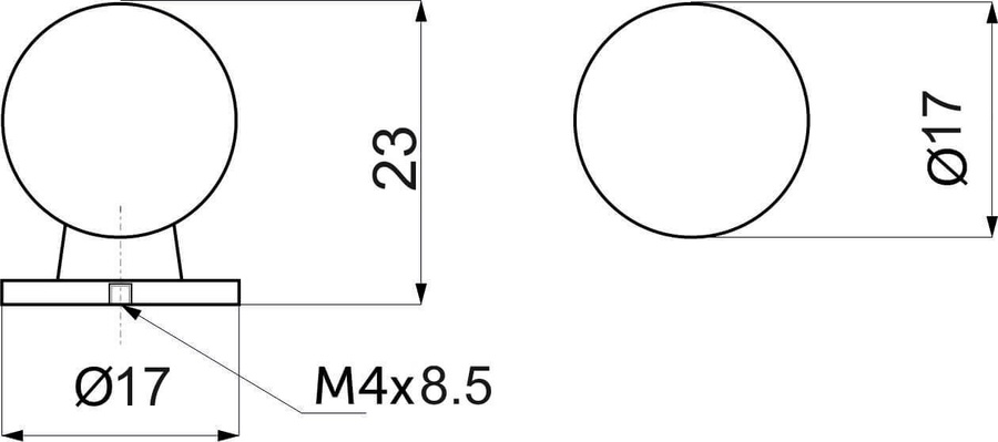 Ручка мебельная GH34 хром  