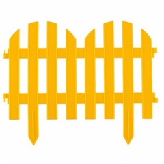 Забор декоративный &quot;Романтика&quot;, 28 х 300 см, желтый, Россия, Palisad