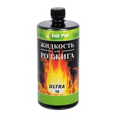 Жидкость для розжига 1 л углеводородная ULTRA HOT POT /12